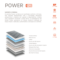Colchão de Espuma Power 88x188x22 - Inducol - 2