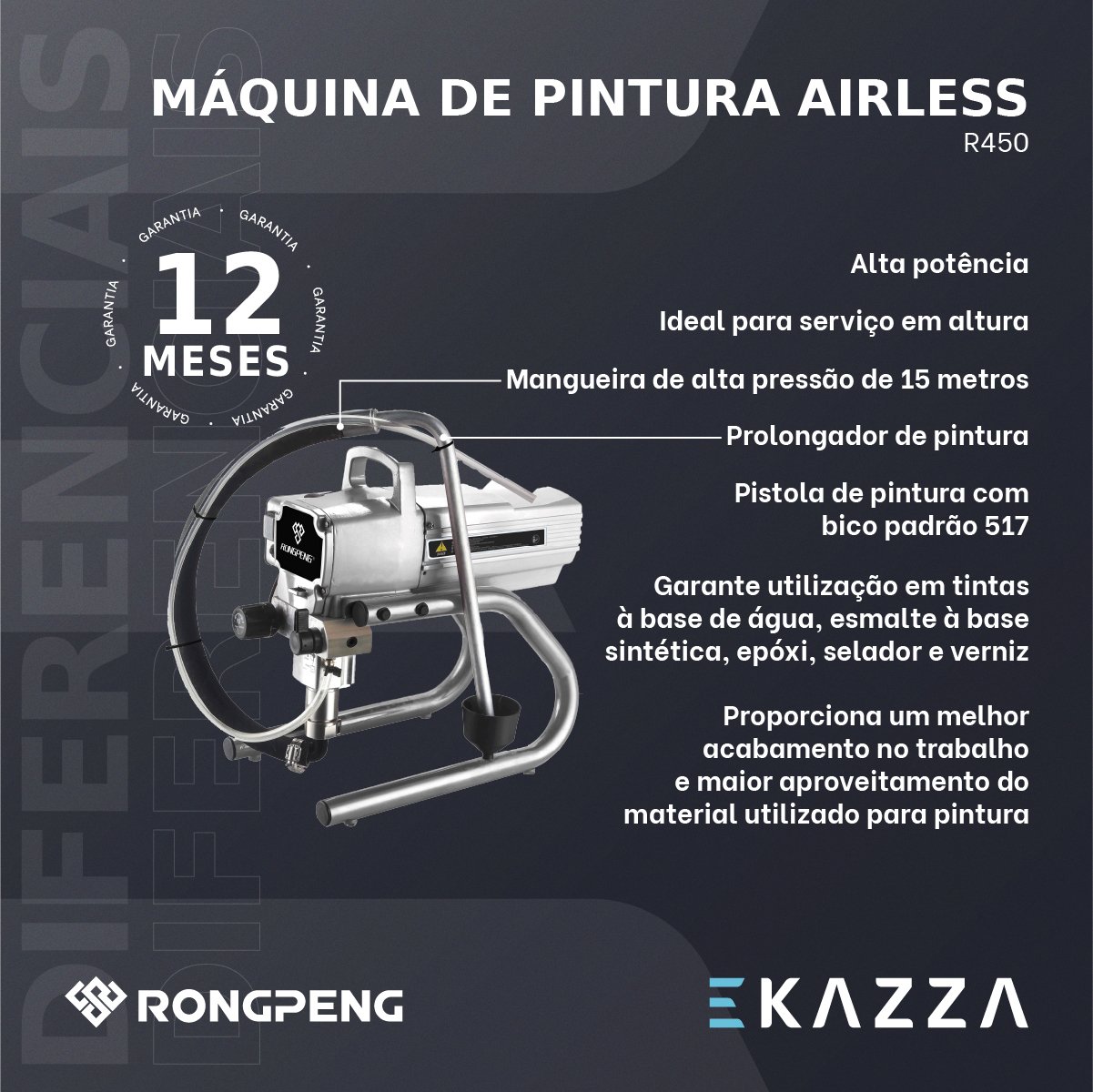 Máquina de Pintura Airless R450 - Rongpeng - 3