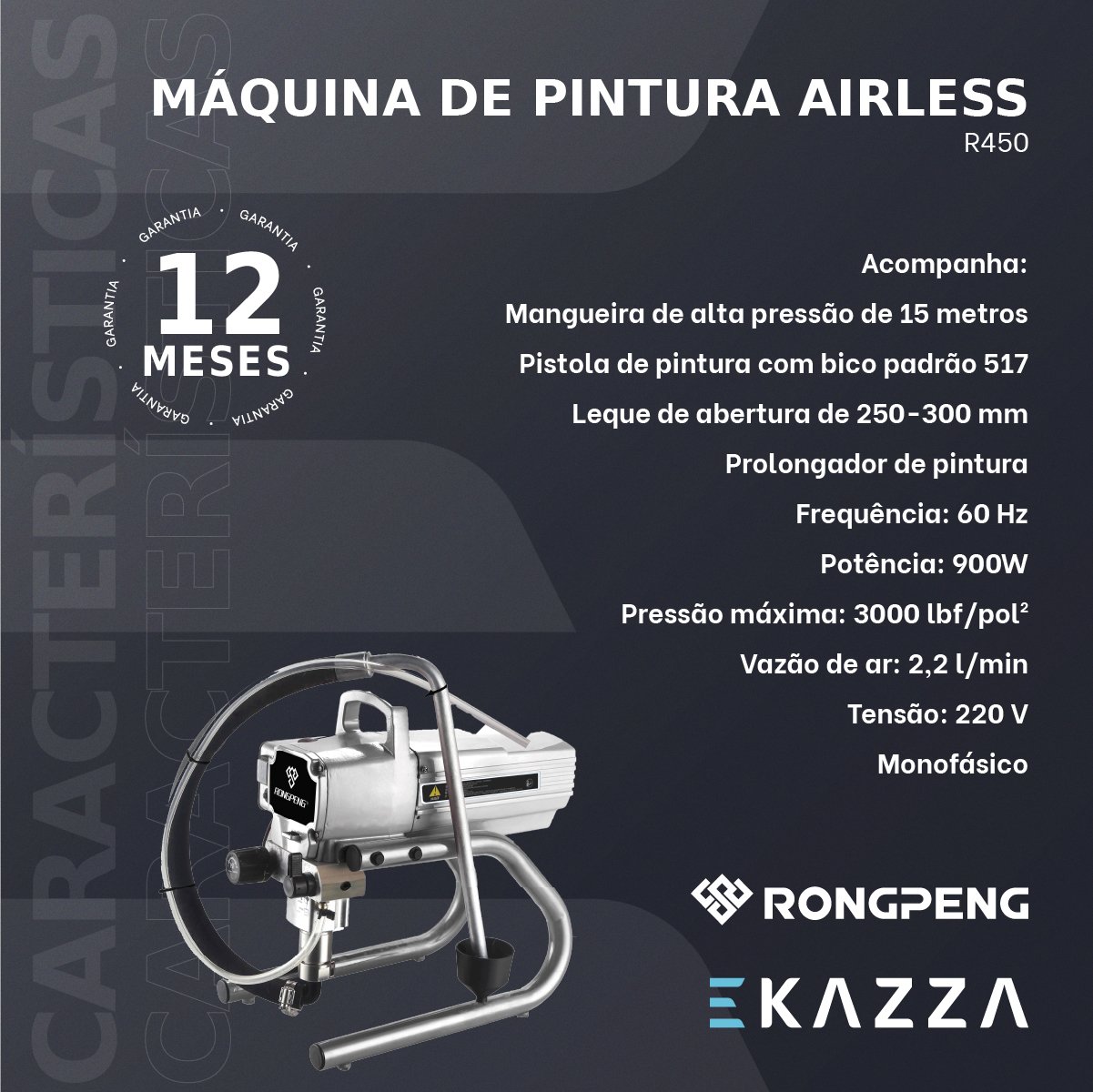 Máquina de Pintura Airless R450 - Rongpeng - 2