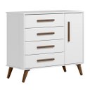 Ver imagem 1 de Cômoda Infantil Sapateira Q Encanto Retrô Branco - Qmovi