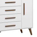 Ver imagem 7 de Cômoda Infantil Sapateira Q Encanto Retrô Branco - Qmovi