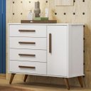 Ver imagem 2 de Cômoda Infantil Sapateira Q Encanto Retrô Branco - Qmovi