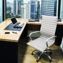 Ver imagem 6 de Kit 4 Cadeiras Eames Esteirinha Presidente Escritório Boston Eames Alta - Branca Branco