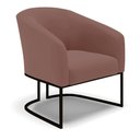 Ver imagem 4 de Sofá Namoradeira e 2 Poltronas Base Industrial Preto Stella Veludo Rosê D03 - D'Rossi