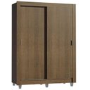 Ver imagem 2 de Guarda-Roupa Solteiro Madesa Dallas 2 Portas de Correr 2 Gavetas com Pés Rustic Cor:Rustic