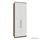 Ver imagem 1 de Guarda Roupa Modulado 02 Portas 245cm Setiba - Jequitibá/Branco