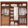Guarda Roupa Panan Móveis Aurora 6 Portas 100% Mdf C/espelho Interno e Pés (cinamomo) - 3
