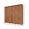Guarda Roupa Panan Móveis Aurora 6 Portas 100% Mdf C/espelho Interno e Pés (cinamomo) - 7