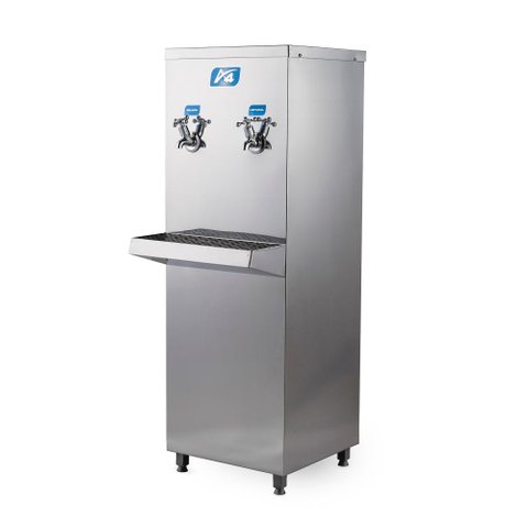 Bebedouro Industrial de Coluna 10 Litros A4 Inox 1 Torneira Gelada 1 Natural 110v