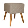 Kit Poltrona Decorativa Marcela Mais Puff Isabela Pés Palito Suede Capuccino - DS Estofados - 5