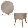 Kit Poltrona Decorativa Marcela Mais Puff Isabela Pés Palito Suede Capuccino - DS Estofados - 6