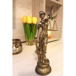 Estátua Dama Da Justiça Têmis Deusa 20cm Símbolo Do Direito - 7