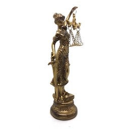 Estátua Dama Da Justiça Têmis Deusa 20cm Símbolo Do Direito - 2