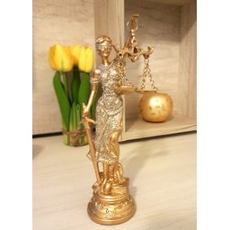Estátua Dama Da Justiça Têmis Deusa 20cm Símbolo Do Direito - 5