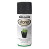 Tinta Spray Efeito Pedra Stone Cor Preto Rust Oleum - 1
