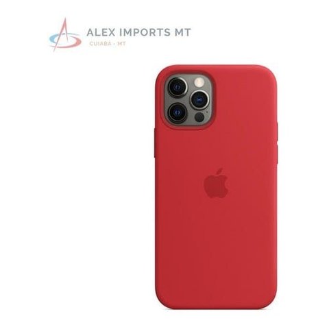 Capa Capinha de Silicone IPHONE12 Pro Vermelha Case Barata