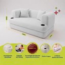 Ver imagem 2 de Sofá Cama Muna 1,50m Xpand Tech Tecido Bouclê Cinza Claro Cama Inbox