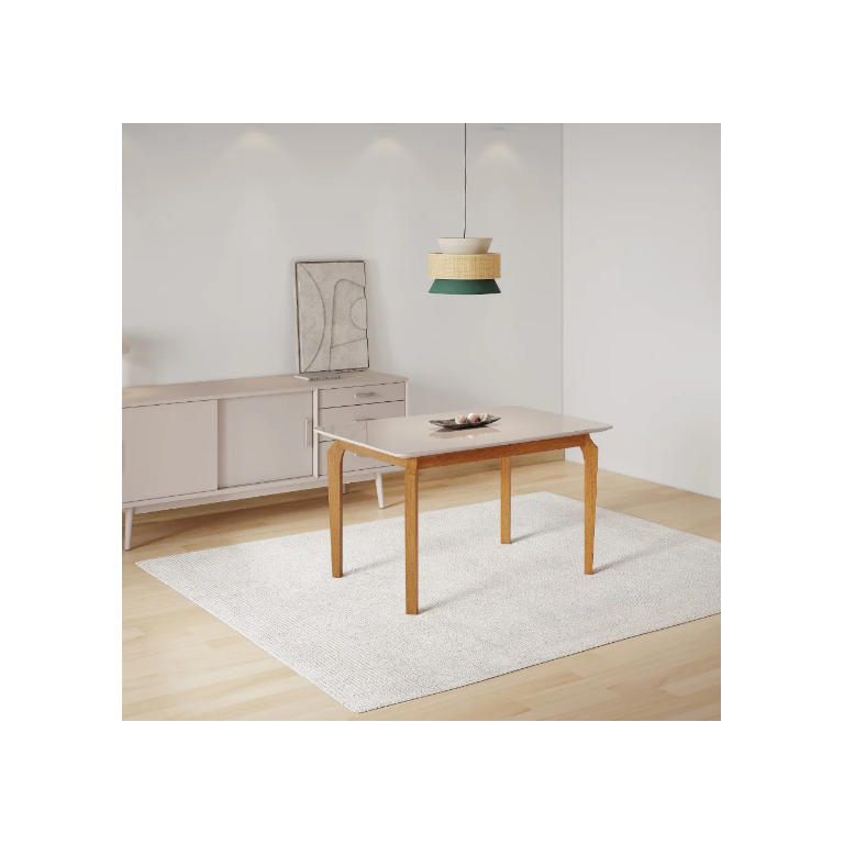 Mesa de Jantar Alegra Jcm Movelaria Cinamomo/off 1,60m Mesa de Jantar Alegra Jcm Movelaria Cinamomo/off 1,60m