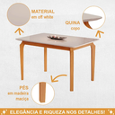 Ver imagem 3 de Mesa de Jantar Alegra Jcm Movelaria Cinamomo/off 1,60m