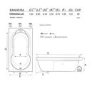 Ver imagem 2 de Banheira Retangular Paraguaçu COMBATE com hidro 1,70x0,80x0,40 Acrílico 110v - Brasil Banheiras