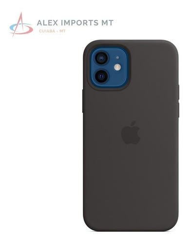 Capa Capinha De Silicone Para iPhone 12 - Preto Case Barata