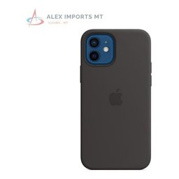 Capa Capinha De Silicone Para iPhone 12 - Preto Case Barata - 1