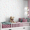 Ver imagem 3 de Papel de Parede Infantil Adesivo Estampado Corações Coloridos