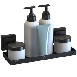 Porta Shampoo de Parede Suporte com Ventosa Preto F.max - 5