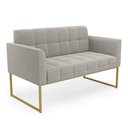 Ver imagem 1 de Sofá Namoradeira 2 Lugares Industrial Dourado Elisa Bouclê D03 - D’Rossi