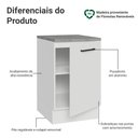 Ver imagem 3 de Balcão de Cozinha 50cm 1 Porta Branco Agata Madesa