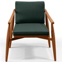 Ver imagem 7 de Kit 02 Poltronas Com Cintas De Corano Linho Verde Musgo