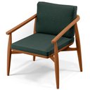 Ver imagem 4 de Kit 02 Poltronas Com Cintas De Corano Linho Verde Musgo