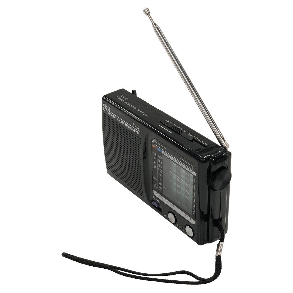 Rádio Portátil Multiband AM/FM 9 Faixas Preto - CMIK | MadeiraMadeira