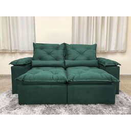 Sofá 2 Lugares Retrátil e Reclinável 1,80 Metros Alpoim Estofados Verde 18 Athenas - 8
