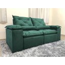 Ver imagem 5 de Sofá 2 Lugares Retrátil e Reclinável 1,80 Metros Alpoim Estofados Verde 18 Athenas