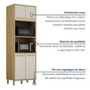 Ver imagem 2 de Paneleiro com 2 Nichos 4 Portas Torino Valdemoveis Cinamomo/off White