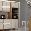 Ver imagem 1 de Paneleiro com 2 Nichos 4 Portas Torino Valdemoveis Cinamomo/off White