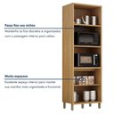 Ver imagem 5 de Paneleiro com 2 Nichos 4 Portas Torino Valdemoveis Cinamomo/off White