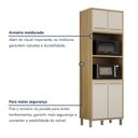 Ver imagem 3 de Paneleiro com 2 Nichos 4 Portas Torino Valdemoveis Cinamomo/off White