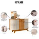 Ver imagem 3 de Buffet para Sala Monza 3 Portas Madetec:cinamomo Off White