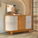 Ver imagem 5 de Buffet para Sala Monza 3 Portas Madetec:cinamomo Off White