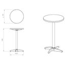 Ver imagem 3 de Mesa de Jantar/bar Alta Redonda 60cm Multimóveis Cr50113 Castanho