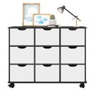 Ver imagem 1 de Nicho Organizador 9 Gavetas Preto Branco - Qmovi