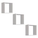Ver imagem 1 de Kit 03 Nichos Quadrados 30cm Branco Decoração Sala Quarto Banheiro