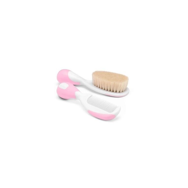 Escova e Pente Rosa/Azul para Bebê - Chicco - 6569100