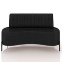 Ver imagem 3 de Sofá Chaise 2 Lugares Sala Living 160cm Pés Industrial Cayman K01 Couríssimo Preto - Lyam Decor