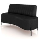 Ver imagem 6 de Sofá Chaise 2 Lugares Sala Living 160cm Pés Industrial Cayman K01 Couríssimo Preto - Lyam Decor