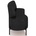 Ver imagem 7 de Sofá Chaise 2 Lugares Sala Living 160cm Pés Industrial Cayman K01 Couríssimo Preto - Lyam Decor