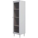 Ver imagem 1 de Cristaleira 1 Porta Vidro Pés Madeira 151x40 Cm E963 Branco Dtall Branco