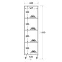 Ver imagem 6 de Cristaleira 1 Porta Vidro Pés Madeira 151x40 Cm E963 Branco Dtall Branco